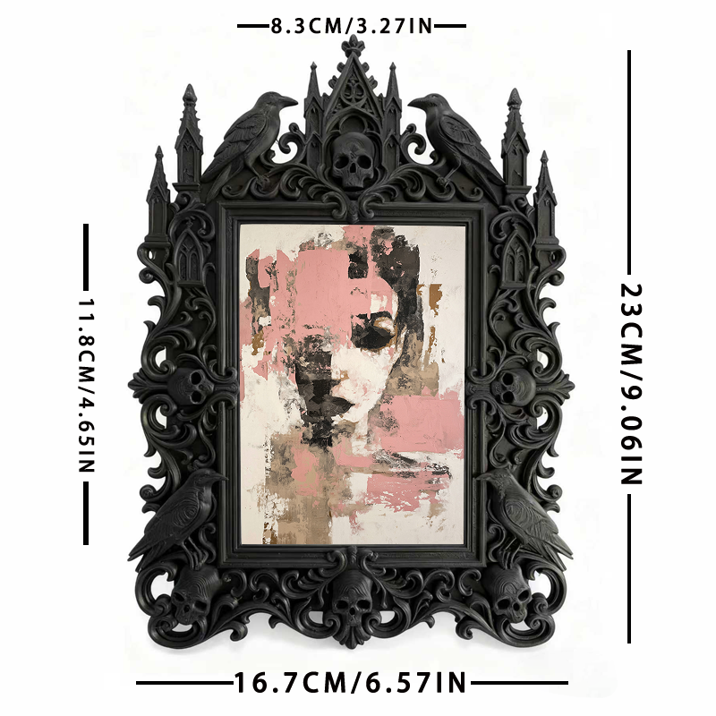 Gothic Dark Frame | Tarot & Divination Shop Decor, Photo Holder, Wall/Tabletop