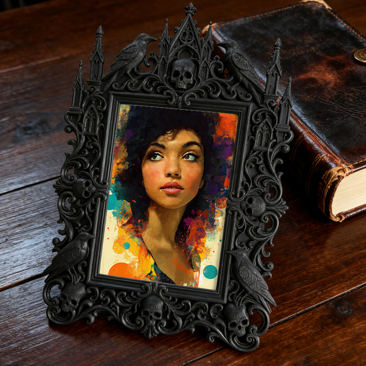 Gothic Dark Frame | Vintage Clothing Store Decor, Photo Ornament, Waterproof Plastic