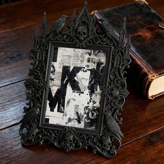 Gothic Dark Frame | Handmade Candle Shop Decor, Photo Prop, Dual-use Wall/Desktop