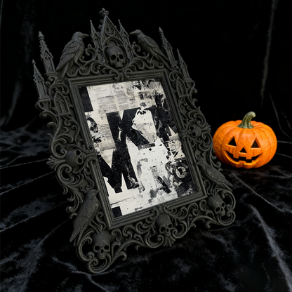 Gothic Dark Frame | Handmade Candle Shop Decor, Photo Prop, Dual-use Wall/Desktop