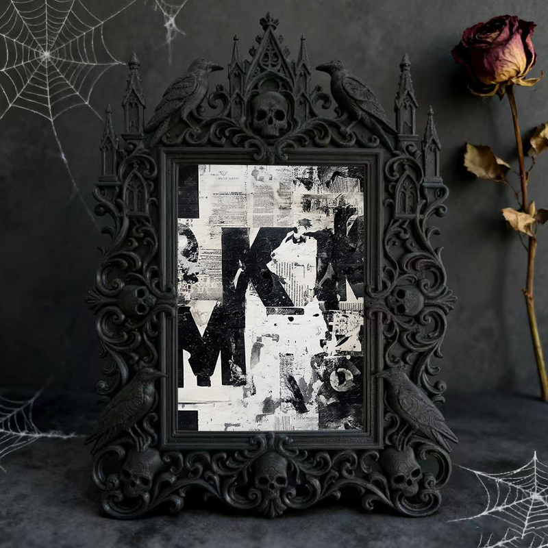 Gothic Dark Frame | Handmade Candle Shop Decor, Photo Prop, Dual-use Wall/Desktop