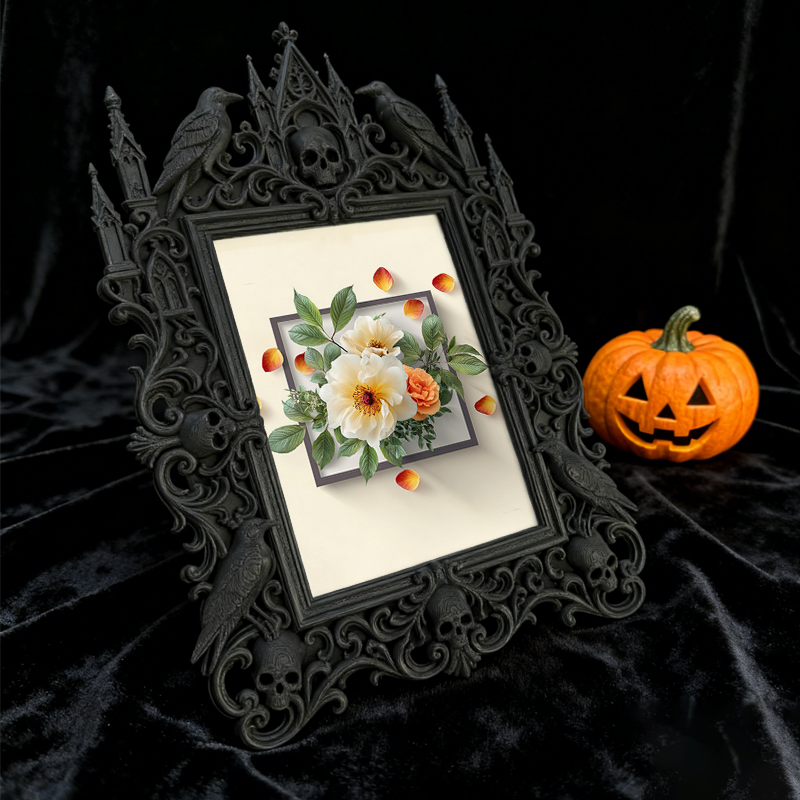 Gothic Dark Frame | Resin Art Studio Decor, Photo Frame, Waterproof Plastic
