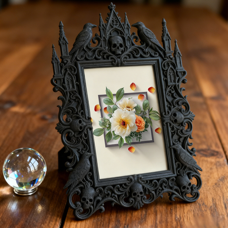 Gothic Dark Frame | Resin Art Studio Decor, Photo Frame, Waterproof Plastic