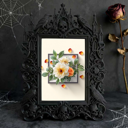 Gothic Dark Frame | Resin Art Studio Decor, Photo Frame, Waterproof Plastic