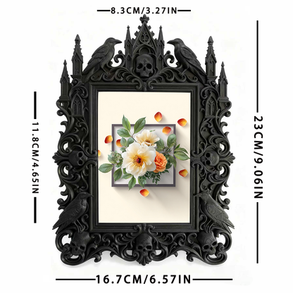 Gothic Dark Frame | Resin Art Studio Decor, Photo Frame, Waterproof Plastic