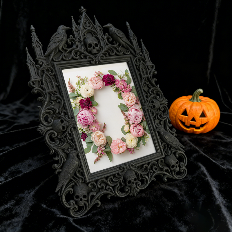 Gothic Dark Frame | Pet Grooming Shop Decor, Pet Photo Holder, Wall/Tabletop