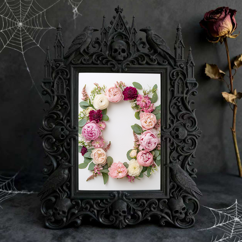 Gothic Dark Frame | Pet Grooming Shop Decor, Pet Photo Holder, Wall/Tabletop