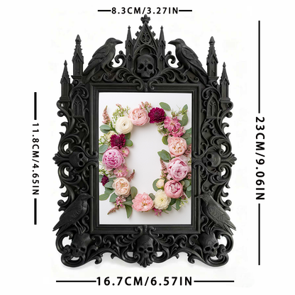Gothic Dark Frame | Pet Grooming Shop Decor, Pet Photo Holder, Wall/Tabletop