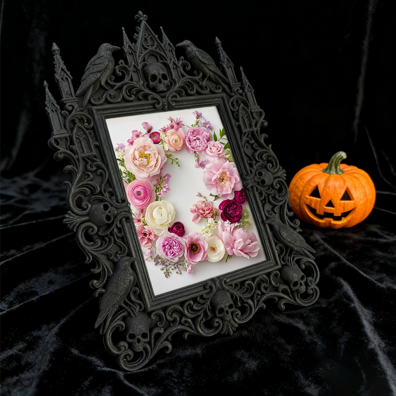 Gothic Dark Frame | Vinyl Record Store Decor, Photo Ornament, Waterproof Plastic Frame