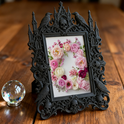 Gothic Dark Frame | Vinyl Record Store Decor, Photo Ornament, Waterproof Plastic Frame