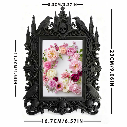 Gothic Dark Frame | Vinyl Record Store Decor, Photo Ornament, Waterproof Plastic Frame