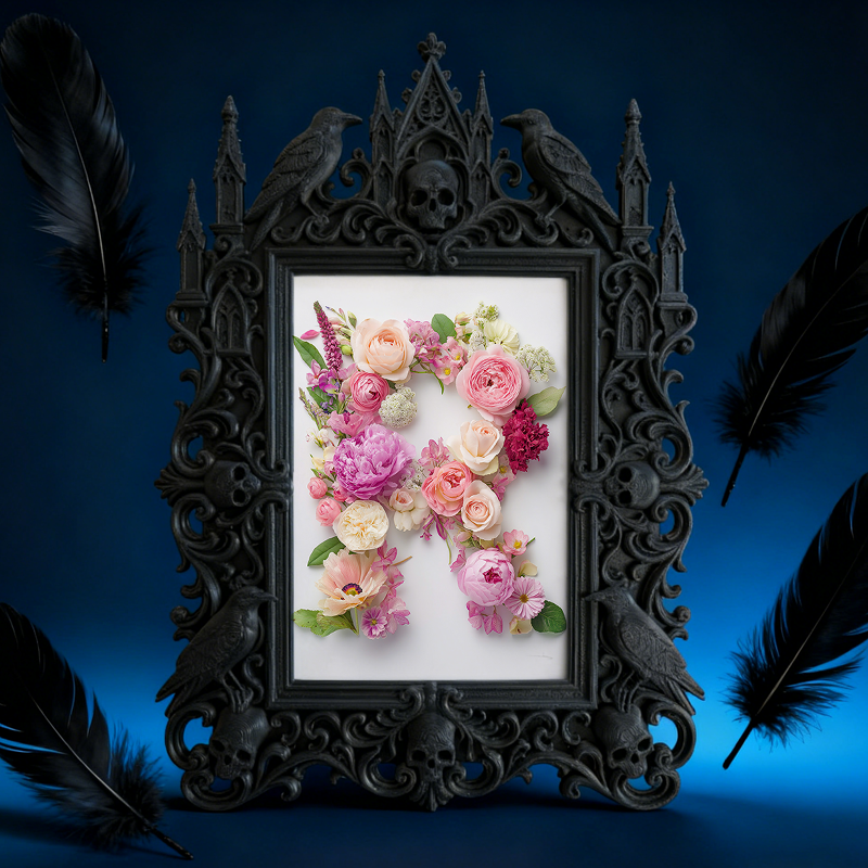 Gothic Dark Frame | Bookstore Nook Decor, Photo Display, Dual-use