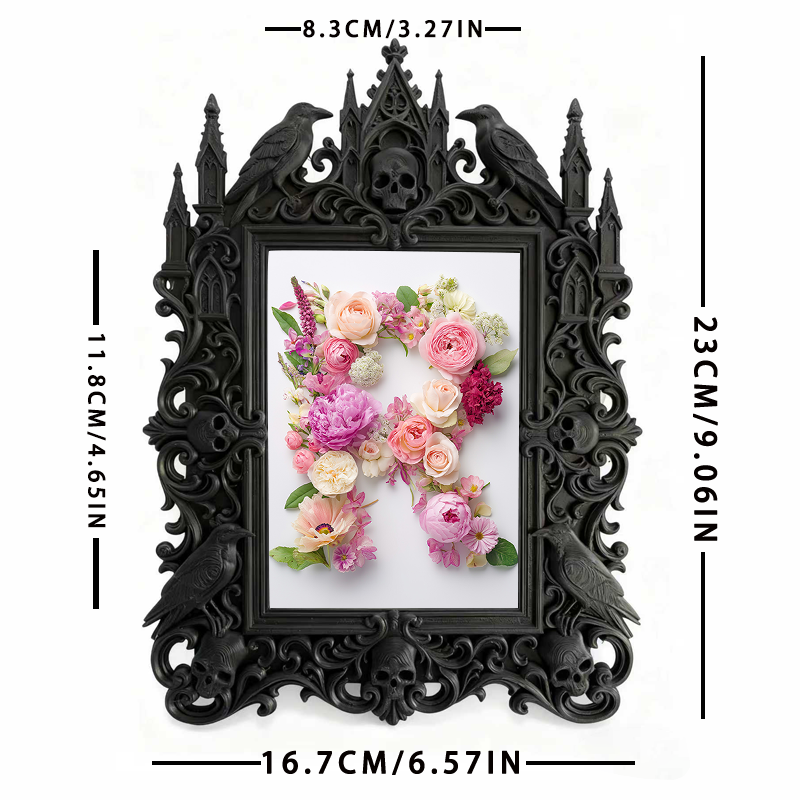 Gothic Dark Frame | Bookstore Nook Decor, Photo Display, Dual-use