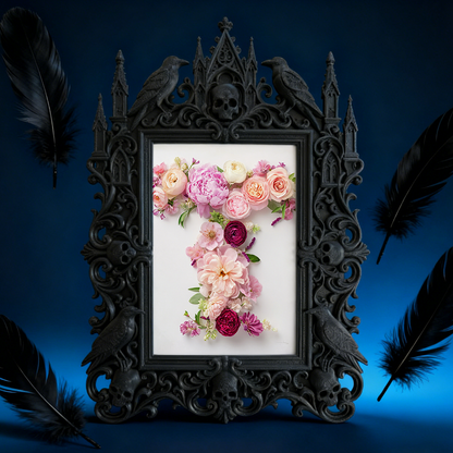 Gothic Dark Frame | Cosplay Shop Decor, Character Photo Prop, Waterproof Plastic