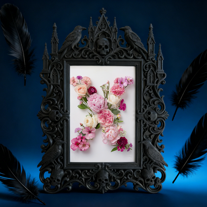 Gothic Dark Frame | Lash & Brow Studio Decor, Photo Holder, Wall-mountable