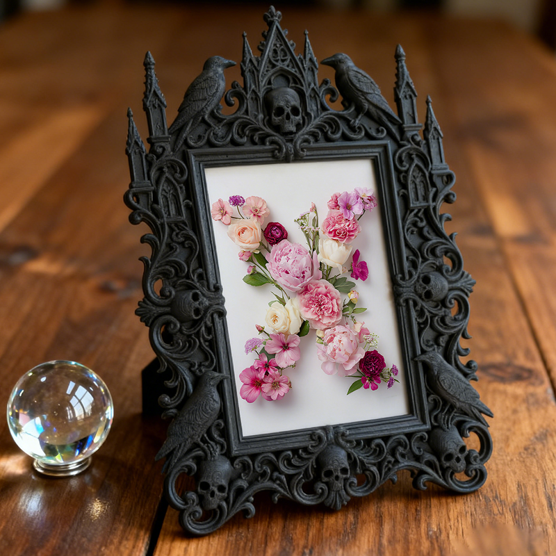 Gothic Dark Frame | Lash & Brow Studio Decor, Photo Holder, Wall-mountable