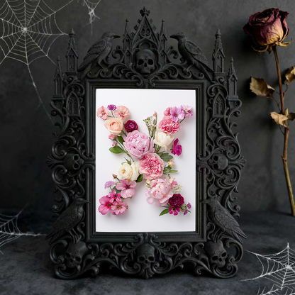 Gothic Dark Frame | Lash & Brow Studio Decor, Photo Holder, Wall-mountable