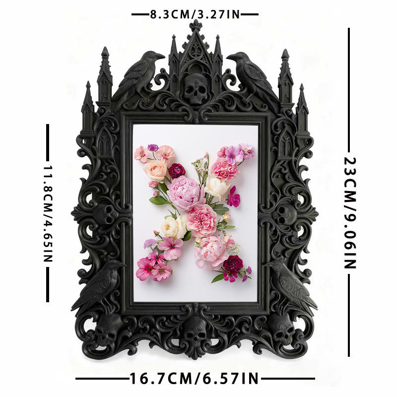 Gothic Dark Frame | Lash & Brow Studio Decor, Photo Holder, Wall-mountable