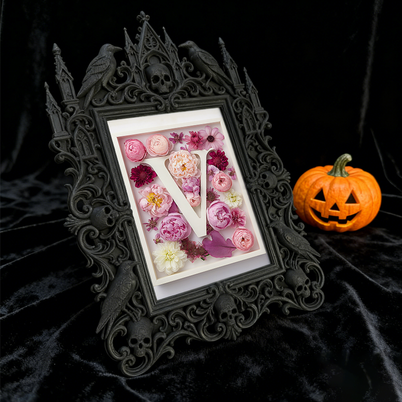 Gothic Dark Frame | Handmade Jewelry Shop Decor, Photo Frame, Waterproof Plastic