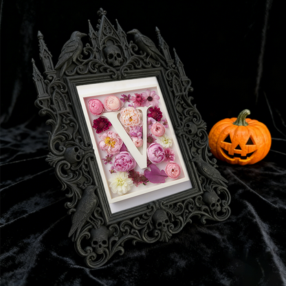 Gothic Dark Frame | Handmade Jewelry Shop Decor, Photo Frame, Waterproof Plastic