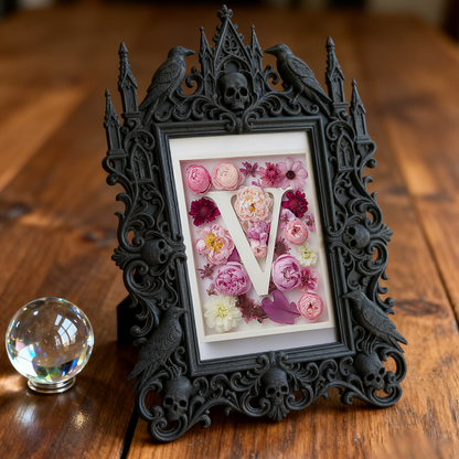 Gothic Dark Frame | Handmade Jewelry Shop Decor, Photo Frame, Waterproof Plastic