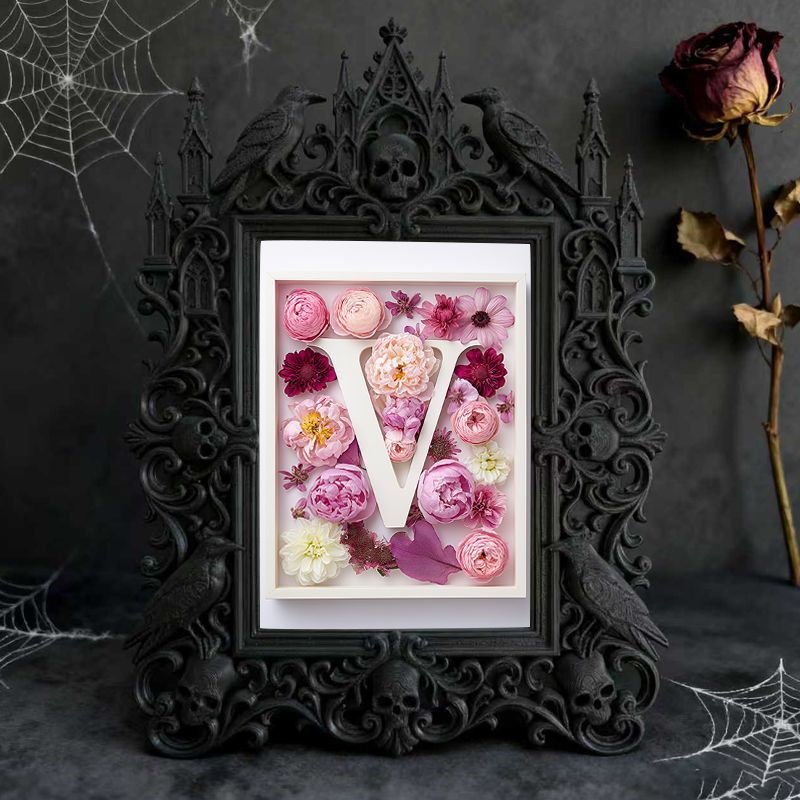 Gothic Dark Frame | Handmade Jewelry Shop Decor, Photo Frame, Waterproof Plastic