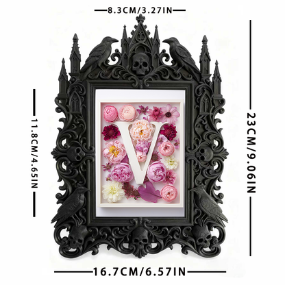 Gothic Dark Frame | Handmade Jewelry Shop Decor, Photo Frame, Waterproof Plastic