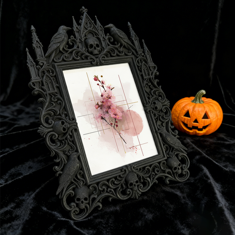 Gothic Dark Frame | Herbal Shop Decor, Photo Holder, Waterproof Plastic Frame