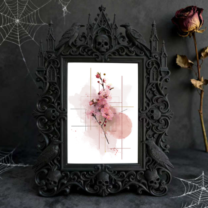 Gothic Dark Frame | Herbal Shop Decor, Photo Holder, Waterproof Plastic Frame
