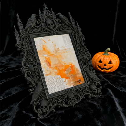 Gothic Dark Frame | Custom Leather Shop Decor, Photo Prop, Dual-use