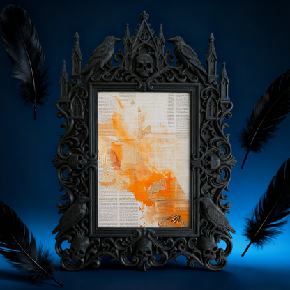 Gothic Dark Frame | Custom Leather Shop Decor, Photo Prop, Dual-use