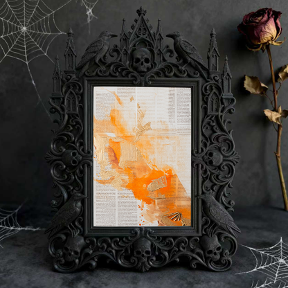 Gothic Dark Frame | Custom Leather Shop Decor, Photo Prop, Dual-use