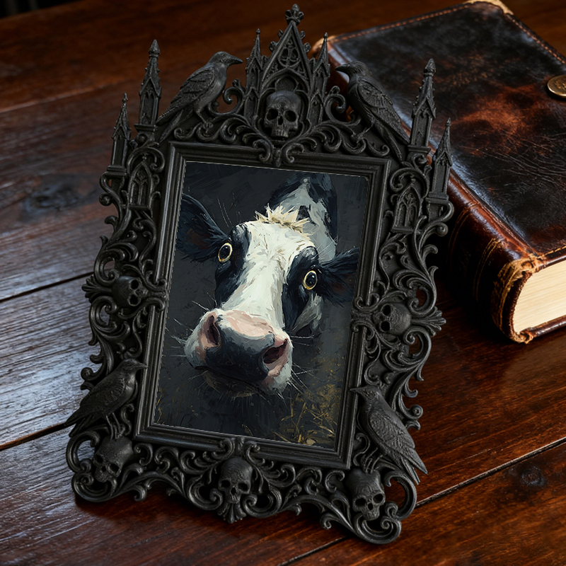 Gothic Dark Frame | Comic Book Store Decor, Photo Ornament, Waterproof Plastic