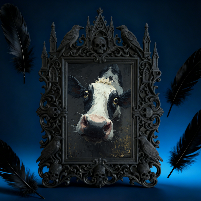 Gothic Dark Frame | Comic Book Store Decor, Photo Ornament, Waterproof Plastic