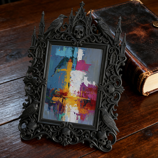 Gothic Dark Frame | Nail Art Studio Decor, Photo Display, Wall/Tabletop