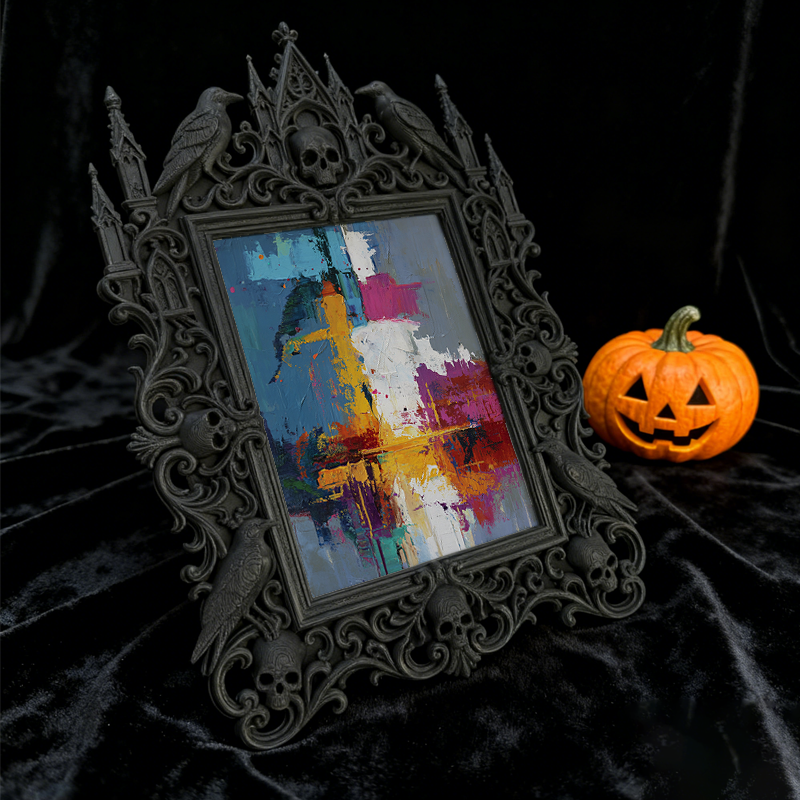 Gothic Dark Frame | Nail Art Studio Decor, Photo Display, Wall/Tabletop