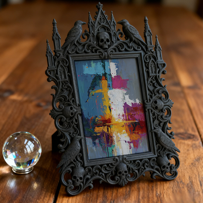 Gothic Dark Frame | Nail Art Studio Decor, Photo Display, Wall/Tabletop