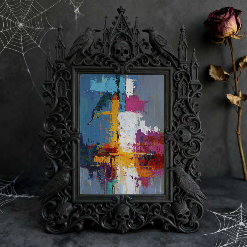 Gothic Dark Frame | Nail Art Studio Decor, Photo Display, Wall/Tabletop
