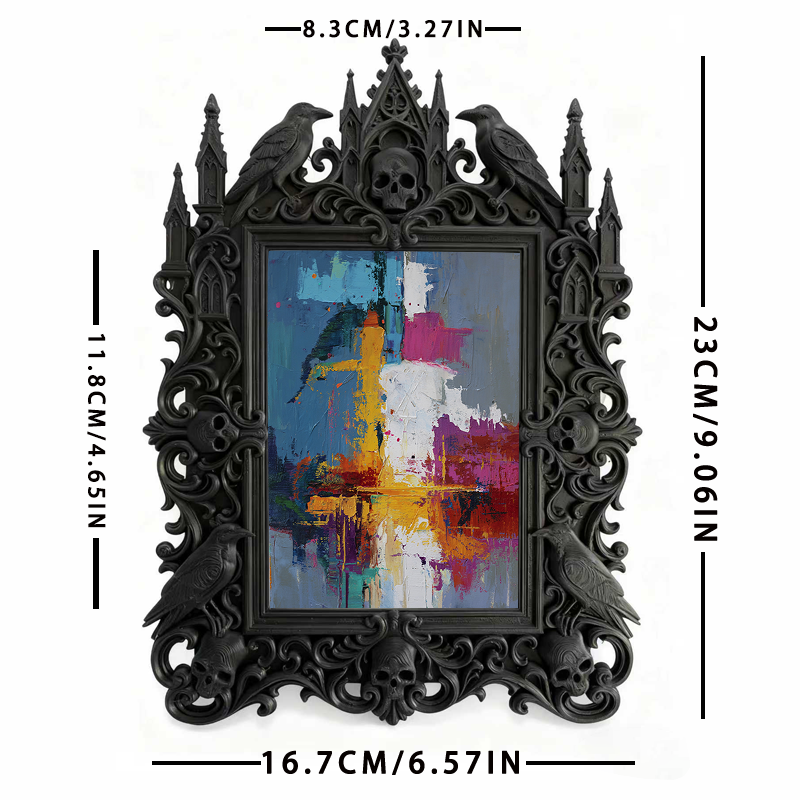 Gothic Dark Frame | Nail Art Studio Decor, Photo Display, Wall/Tabletop
