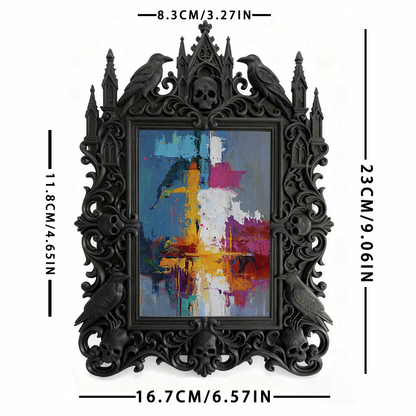 Gothic Dark Frame | Nail Art Studio Decor, Photo Display, Wall/Tabletop