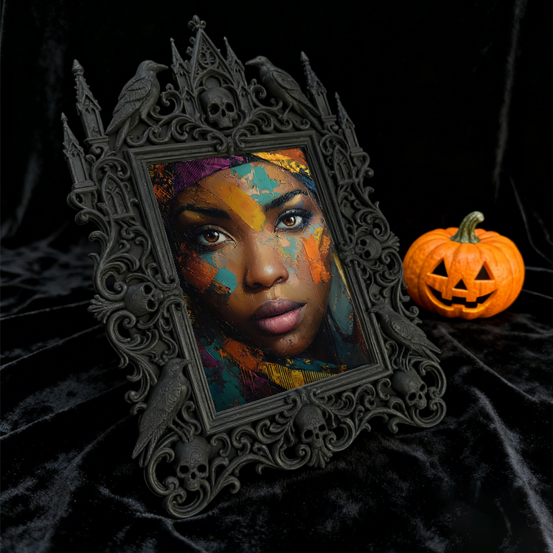 Gothic Dark Frame | Board Game Cafe Decor, Photo Prop, Waterproof Plastic Frame