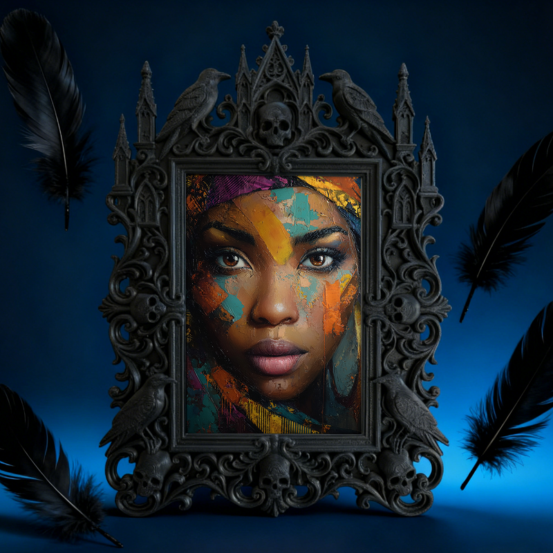 Gothic Dark Frame | Board Game Cafe Decor, Photo Prop, Waterproof Plastic Frame