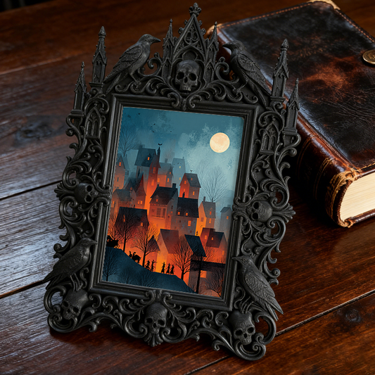Gothic Dark Frame | Florist Shop Dark Corner Decor, Photo Ornament, Wall-mountable