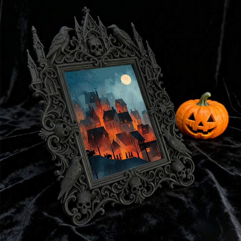 Gothic Dark Frame | Florist Shop Dark Corner Decor, Photo Ornament, Wall-mountable
