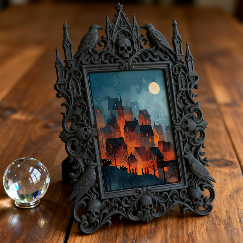 Gothic Dark Frame | Florist Shop Dark Corner Decor, Photo Ornament, Wall-mountable