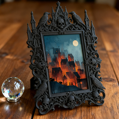 Gothic Dark Frame | Florist Shop Dark Corner Decor, Photo Ornament, Wall-mountable