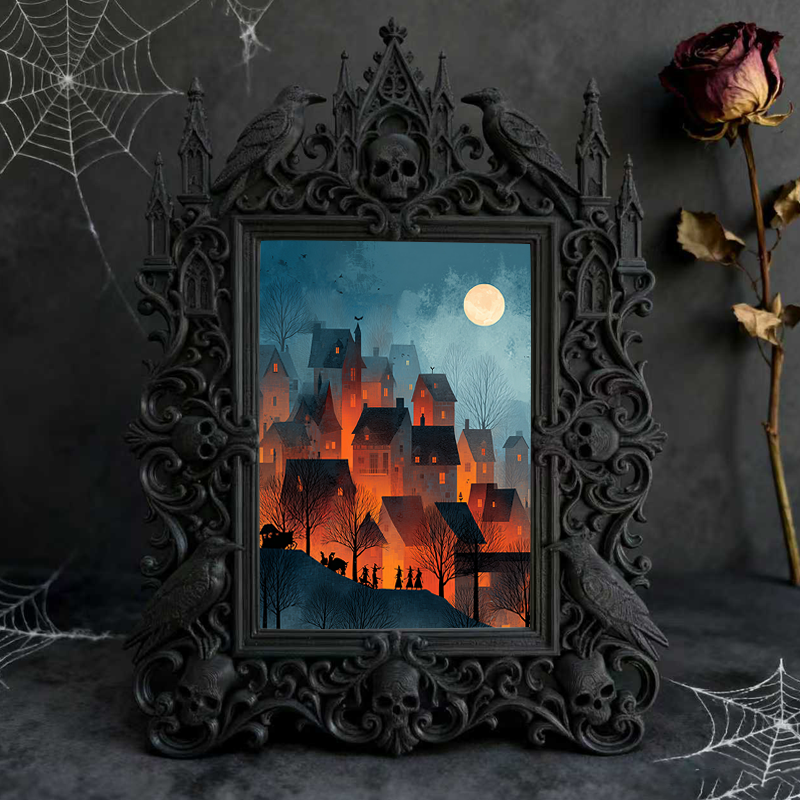 Gothic Dark Frame | Florist Shop Dark Corner Decor, Photo Ornament, Wall-mountable