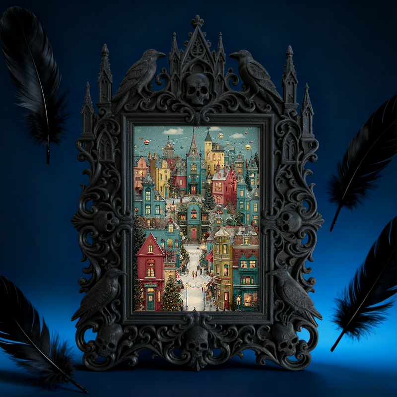 Gothic Dark Frame | Skate Shop Decor, Photo Display, Waterproof Plastic