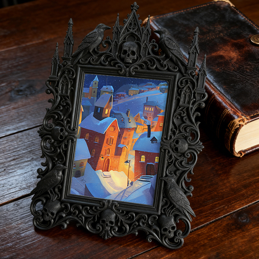 Gothic Dark Frame | Tea House Private Room Decor, Photo Holder, Dual-use