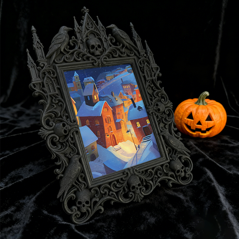 Gothic Dark Frame | Tea House Private Room Decor, Photo Holder, Dual-use